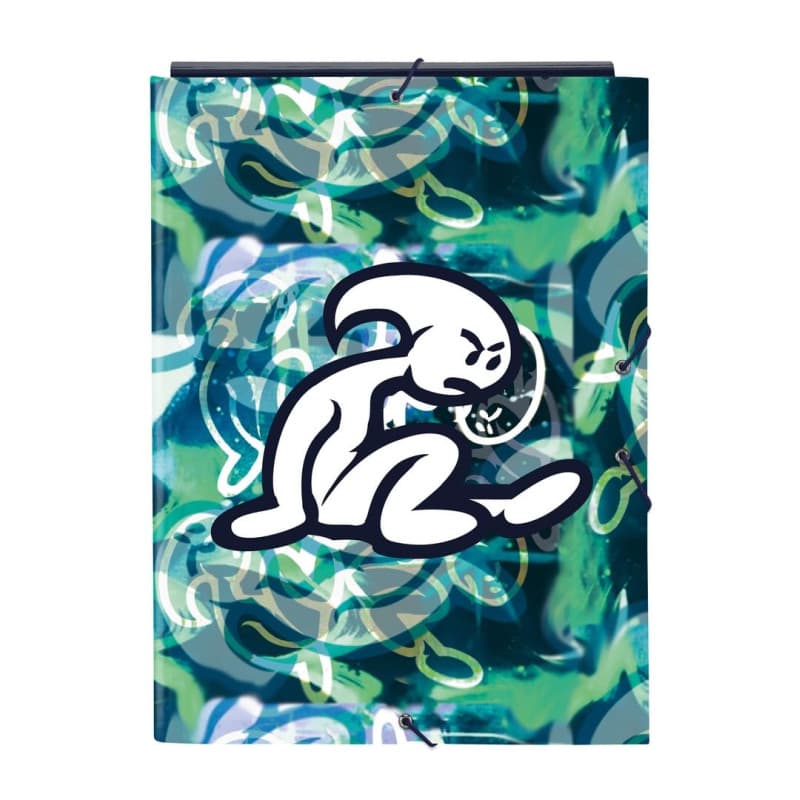 Classeur Folio EL NIÑO KOOK - 3 Rabats pour Enfants, Bleu Marine, Confortable et Résistant