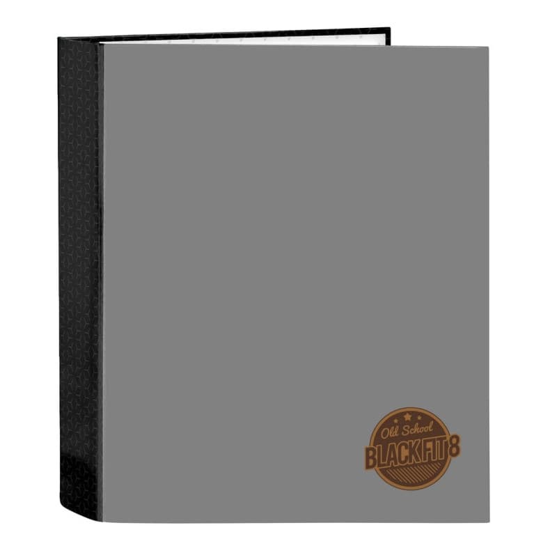 Classeur Folio 4 Anneaux Noir/Gris pour Enfants - Safta BLACKFIT8 OLD SCHOOL