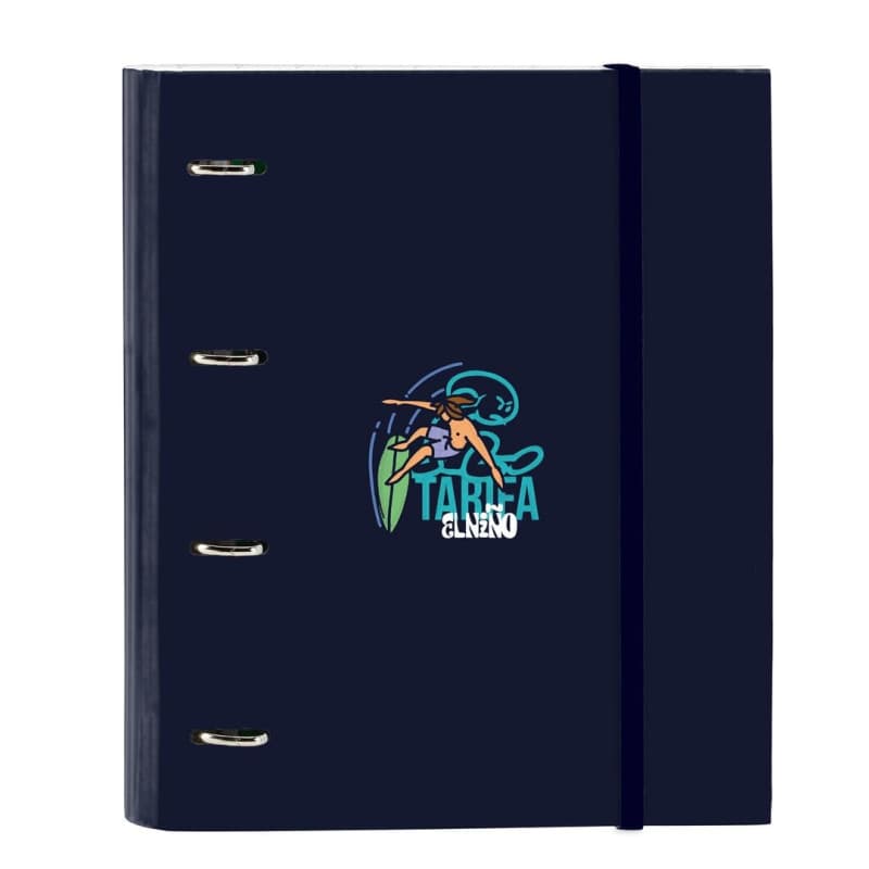 Classeur Safta EL NIÑO KOOK 4 Anneaux 35 cm avec 100 Feuilles A4 - Bleu Marine