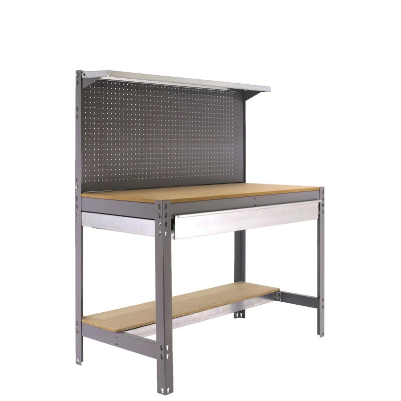 Etabli d'Atelier SimonRack avec Étagère et Panneau Perforé - Capacité 600 kg