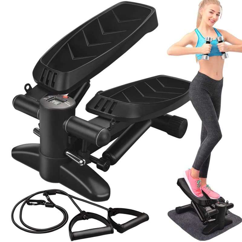 Stepper Fitness Compact HLC - Mini Stepper Silencieux avec Moniteur LED