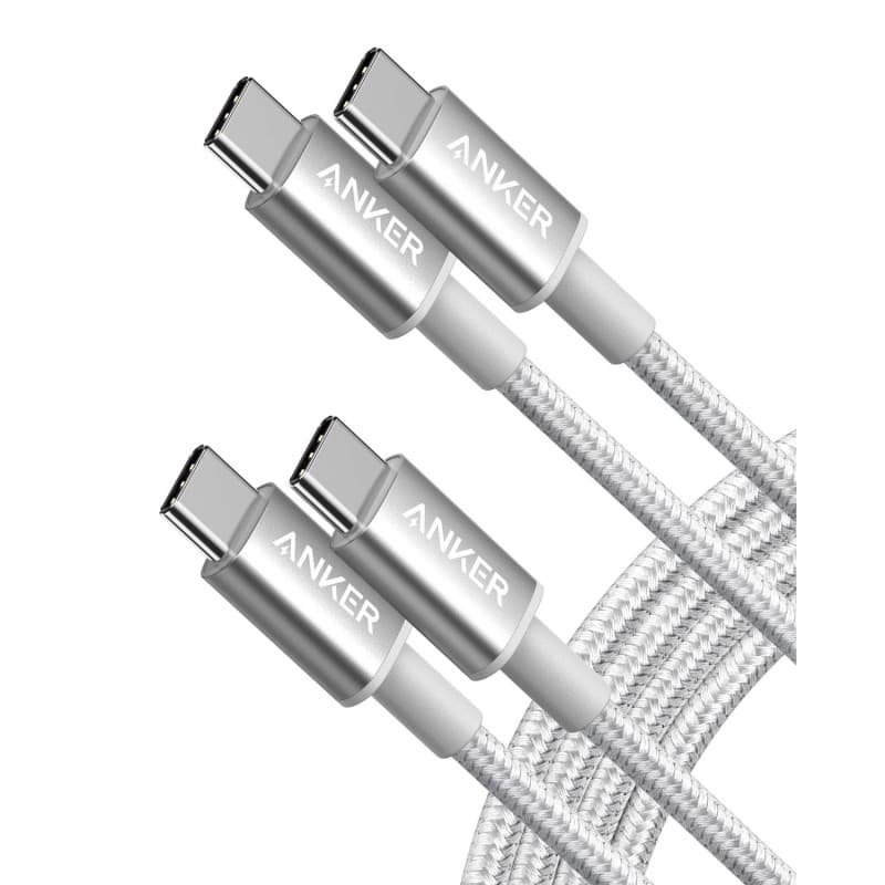 Anker Lot de 2 Câbles USB C en Nylon 1,8m 60W pour iPhone et MacBook