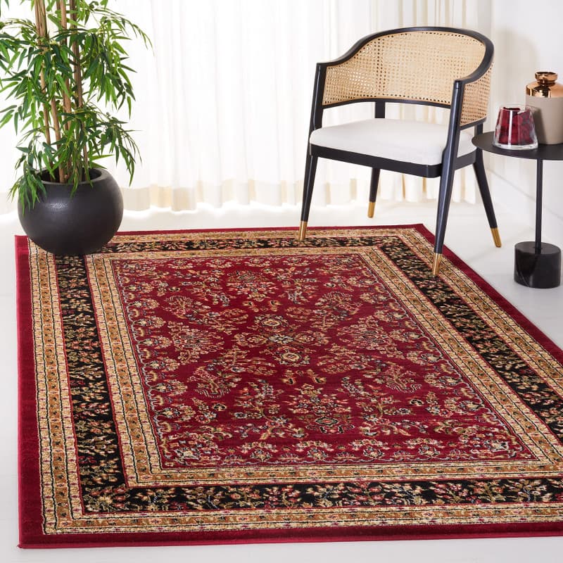 Tapis Traditionnel Safavieh Lyndhurst Rouge et Noir - 90 x 150 cm