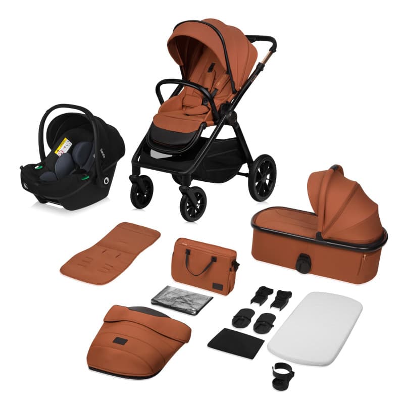Poussette Combinée LIONELO LAYLA 3 en 1 avec Nacelle et Siège Auto