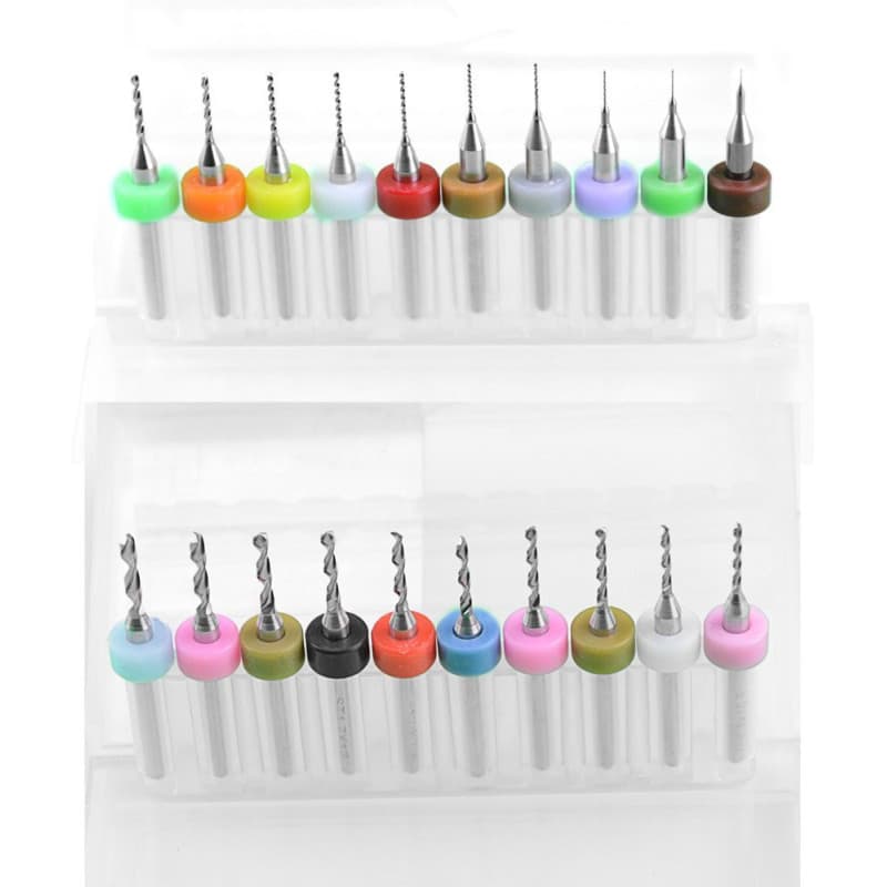 BGTXINGI Lot de 20 Micro Forets en Carbure de Tungstène pour PCB