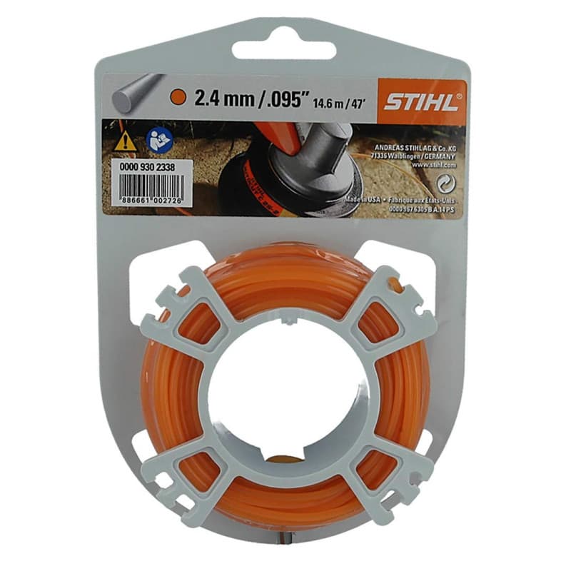 Fil de Tondeuse Stihl 2,4 mm x 15,2 m pour Coupe-Bordures