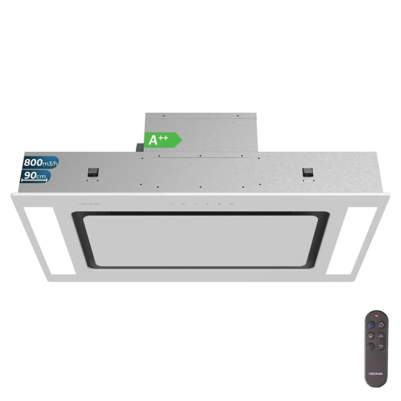 Hotte Aspirante Plafond Cecotec Bolero 90cm Verre Blanc A++