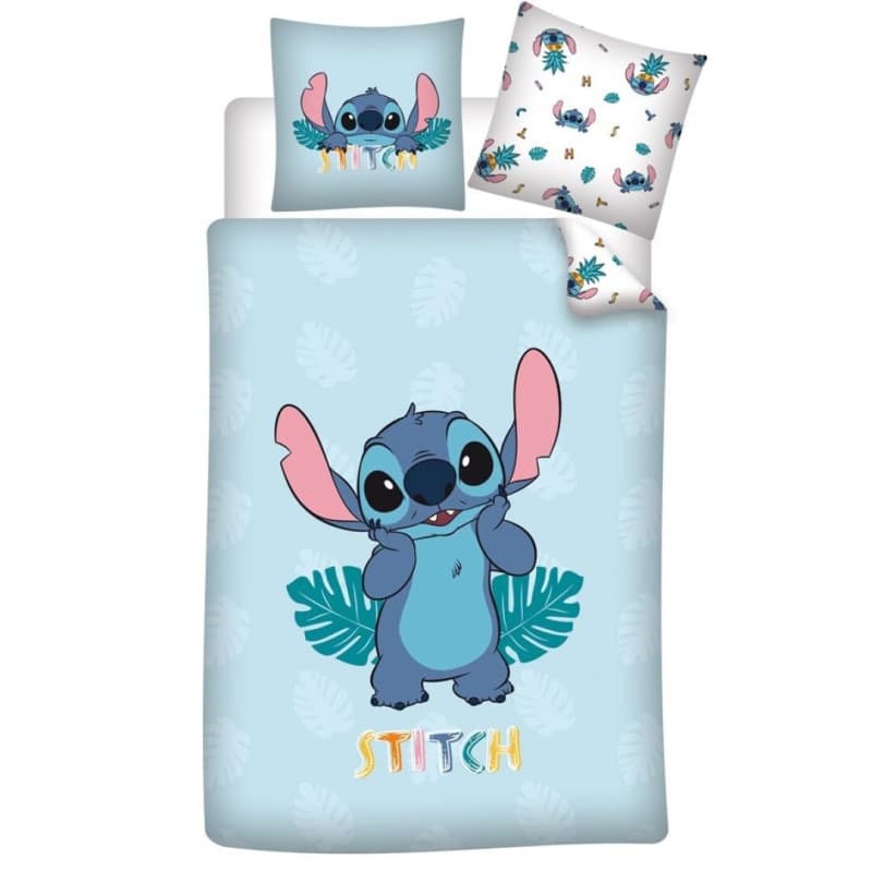 Parure de Lit Stitch Colors pour 1 Personne - Housse de Couette et Taie d'Oreiller