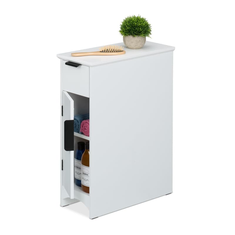 Armoire de Niche Relaxdays avec Tiroirs et Étagères - Blanc Moderne