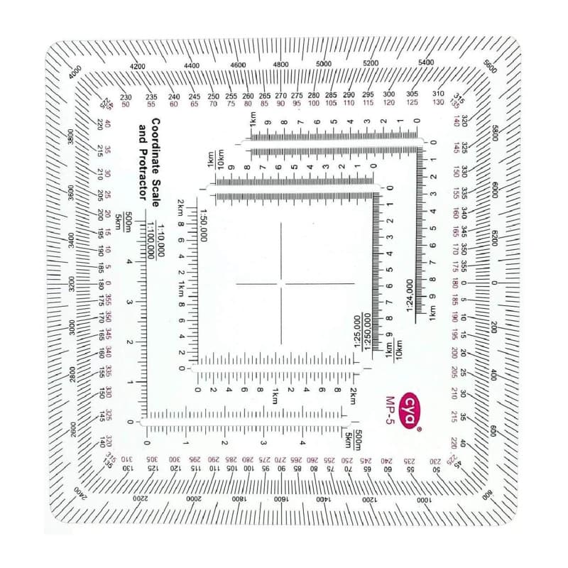 Règle de Coordonnées Militaire Puco - Lecteur MGRS/UTM Précis
