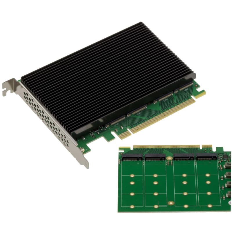 Carte Contrôleur PCIe Gen 5.0 x16 pour 4 SSD M.2 NVMe - KALEA-INFORMATIQUE