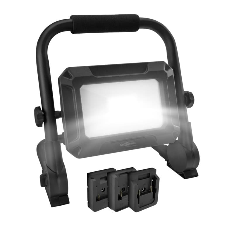 Projecteur LED Ansmann 30W 3000 Lumens avec Adaptateurs 18V