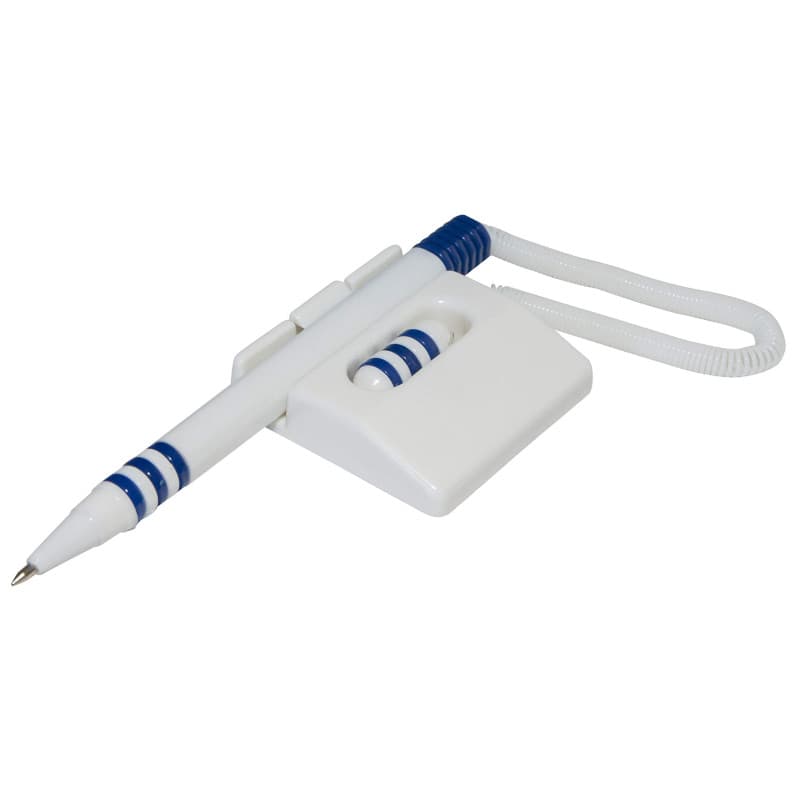 Stylo à bille télescopique bleu avec porte-stylo - OFFICER PRODUCTS