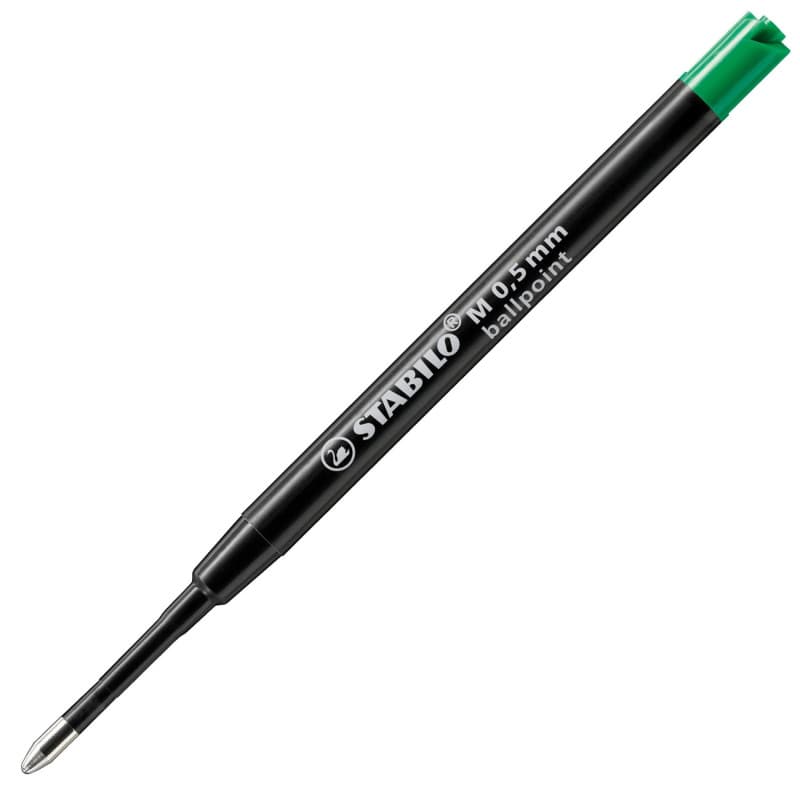 Recharge Stylo Bille Stabilo Grande Capacité - Encre Verte