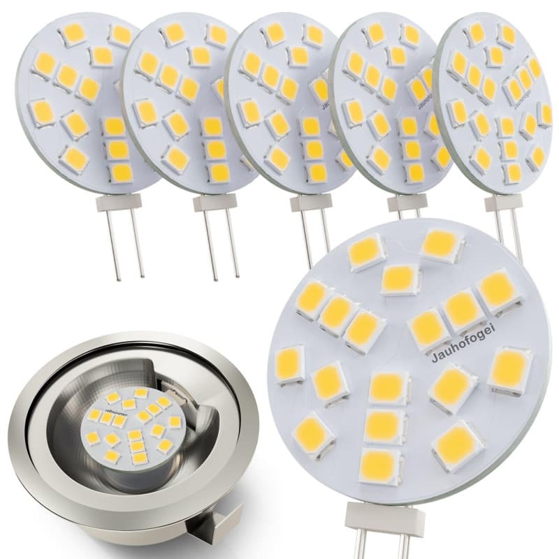 Ampoule LED G4 12V Blanc Neutre - Lot de 6 pour Hotte et Spot Encastrable
