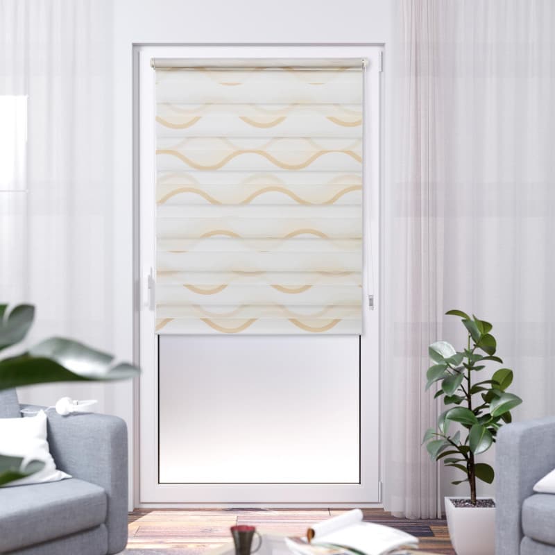 Store Enrouleur Double Khome Klemmfix Madrid Beige 60x150 cm