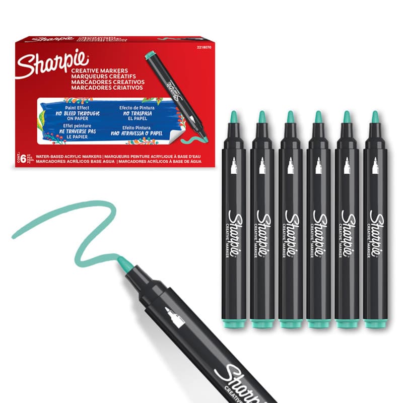 Marqueur Acrylique Sharpie Vert Lac - Pointe Fine pour Art Créatif