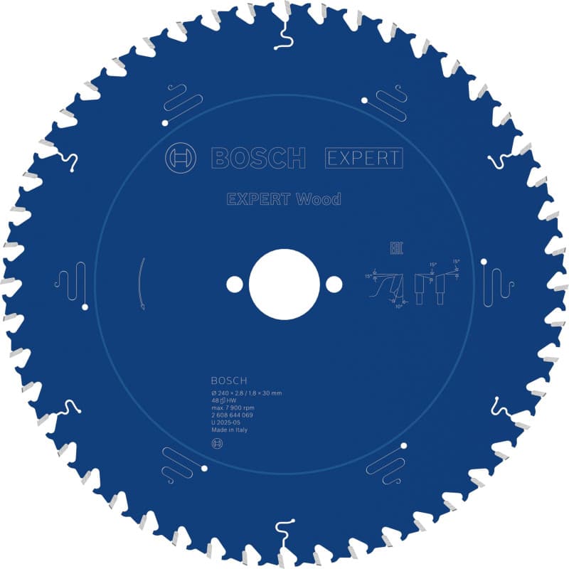 Lame de Scie Circulaire Bosch Expert Wood 240 mm - Coupe Précise et Durable