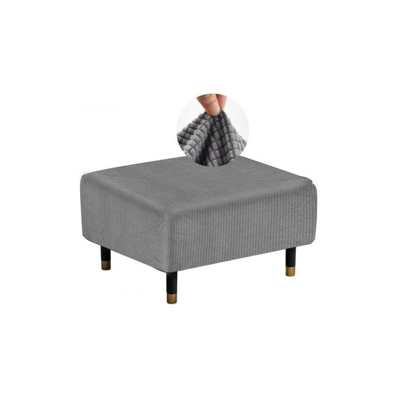 Housse de Pouf Carré Litinliv - Protection Élastique et Respirante pour Salon et Chambre