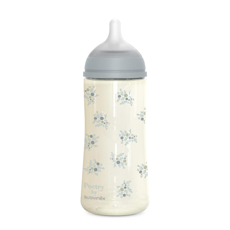 Biberon Suavinex 360 ml avec Tétine Symétrique et Valve Anticolique - Bleu