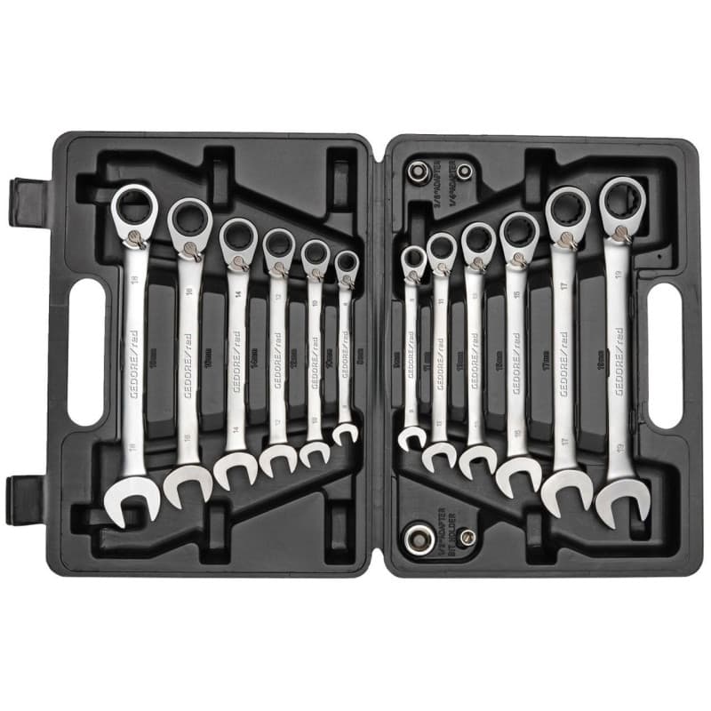 Set de 16 Clés Mixtes à Cliquet Réversibles Gedore Red - Tailles 8 à 19 mm