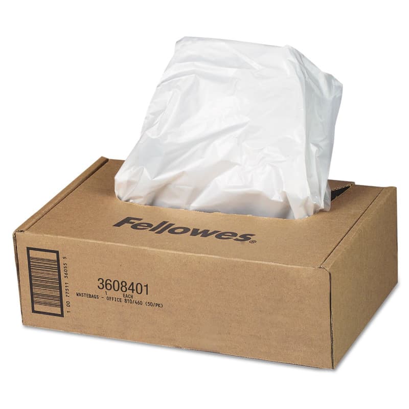 Sacs Récupérateurs Fellowes pour Destructeur de Documents - Pack de 50