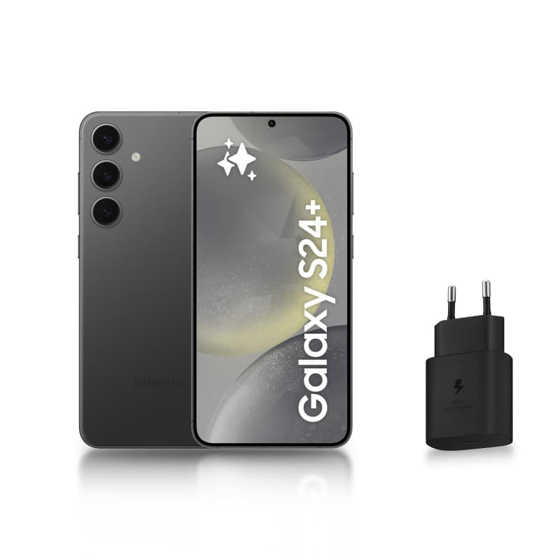 Samsung Galaxy S24+ Smartphone 5G 256 Go Noir avec Chargeur Rapide Inclus