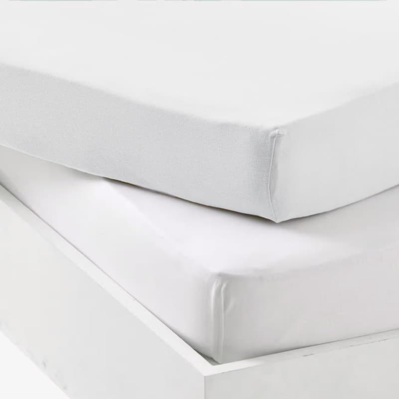 Lot de 1 Alèse et 1 Drap Housse Blanc 60x120 cm - Mon P'tit Dodo