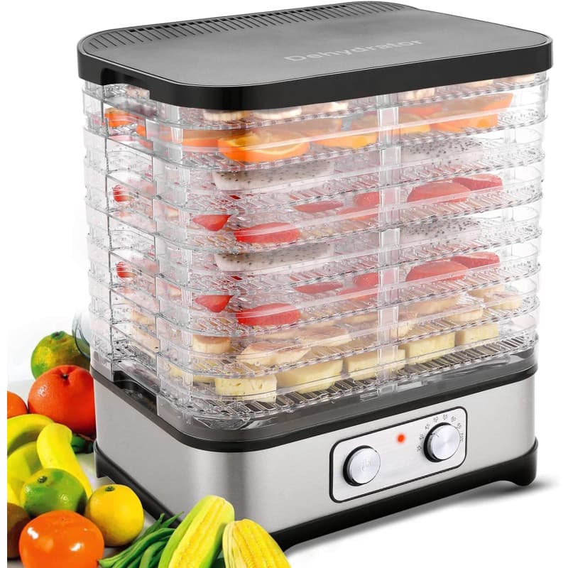Déshydrateur Alimentaire Électrique 8 Plateaux avec Minuteur et Température Réglable