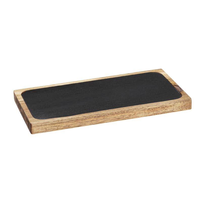 Planche à Découper en Bois d'Acacia Ava avec Ardoise Amovible - WENKO