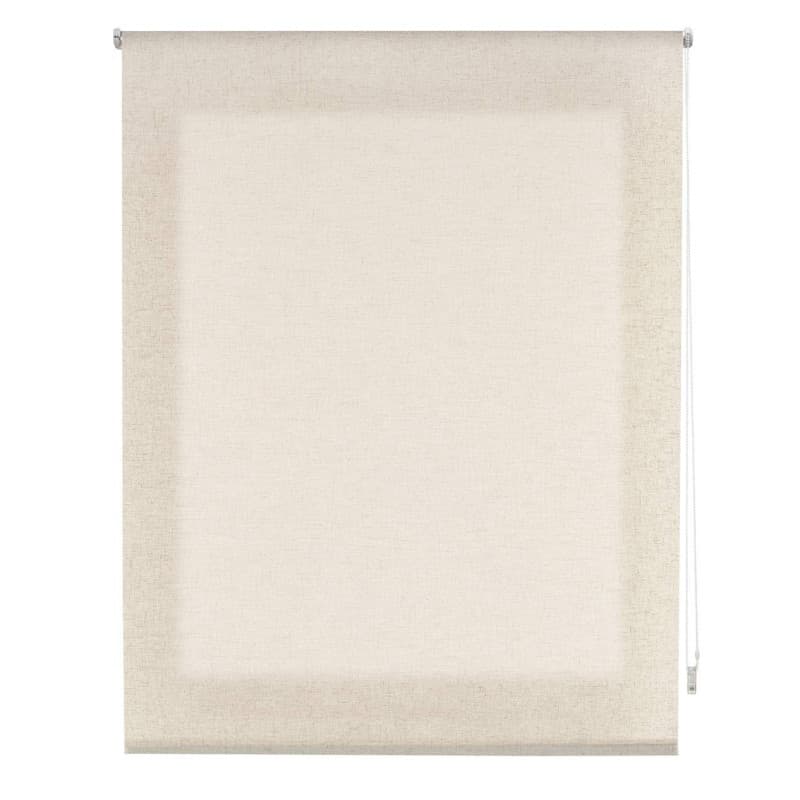 Store Enrouleur Moderne Estoralis en Tissu Tamisant Lin 90x195 cm
