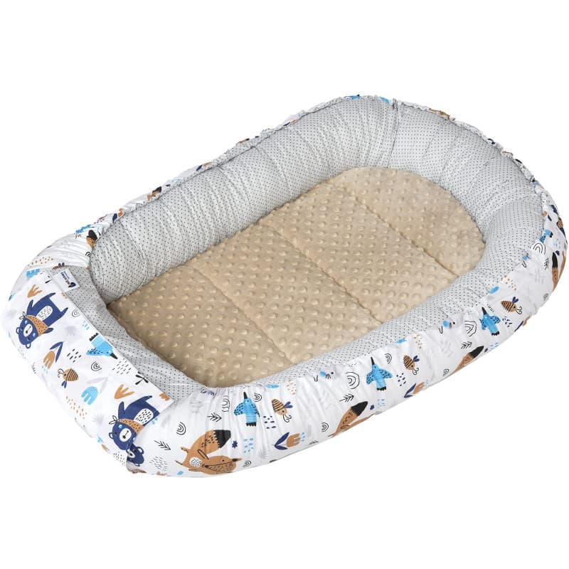 Réducteur de Lit Bébé Cocon 100% Coton Minky - Animals Boho