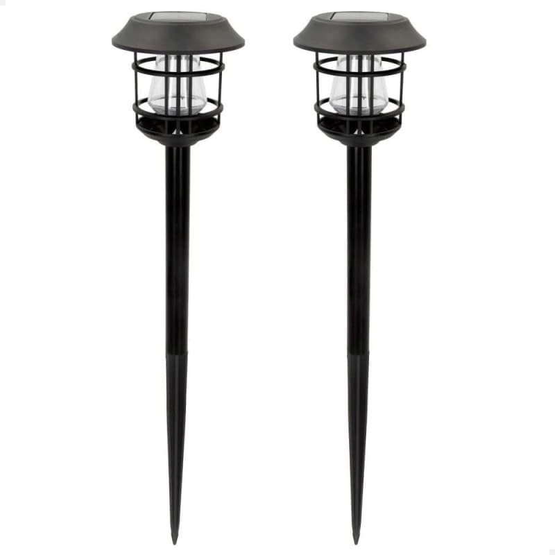 Lot de 2 Balises Solaires Aktive Tech pour Éclairage Extérieur