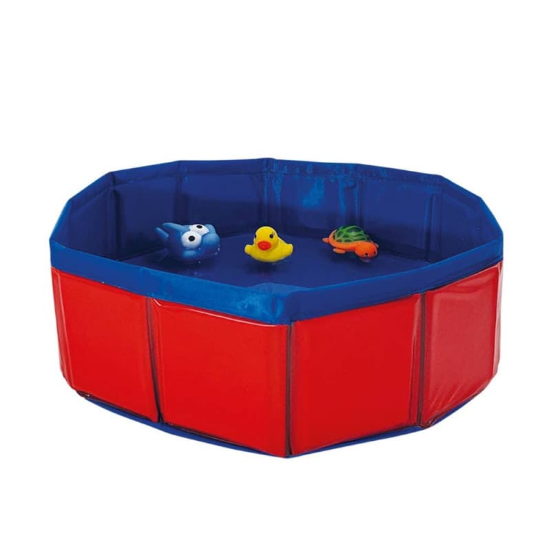 Piscine de Jeu Nobby pour Chat avec Jouet - Rouge et Bleu