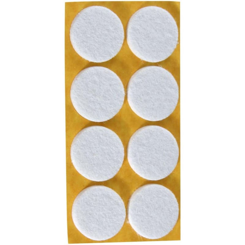 Lot de 8 Patins en Feutre Fackelmann pour Chaises - Protection des Sols