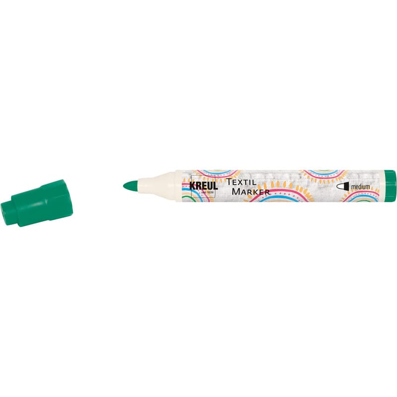 Marqueur Textile KREUL Vert - Crayon à Peindre pour Tissus Clairs
