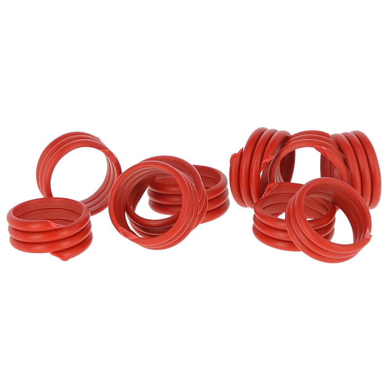 Bagues d'Identification Spirales pour Poules - Rouge, 10mm, Lot de 100