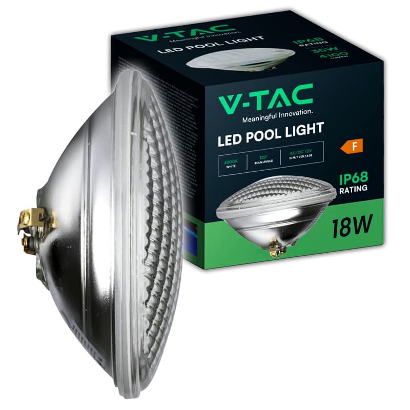 Lampe LED Subaquatique V-TAC 18W pour Piscine et Fontaine - Économie d'Énergie IP68