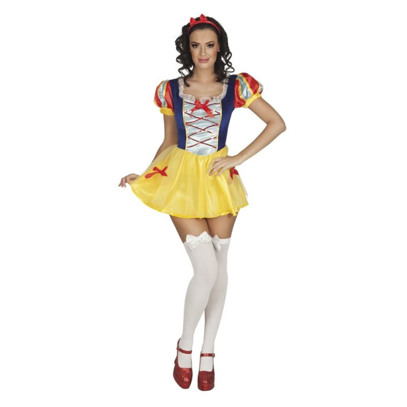 Costume Adulte Princesse Fée avec Robe Courte et Bandeau