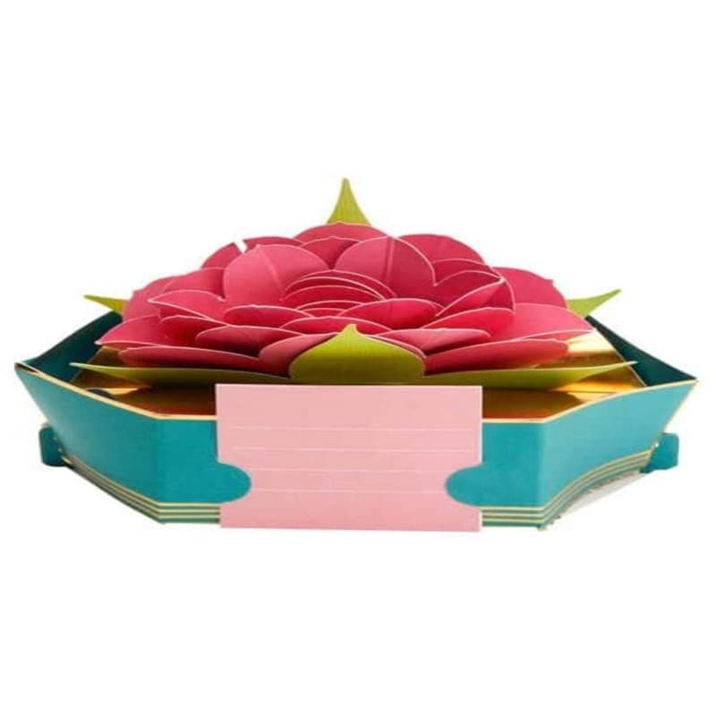 Carte Pop-up 3D Fleur de Lotus - Cadeau Original DRAEGER PARIS 1886