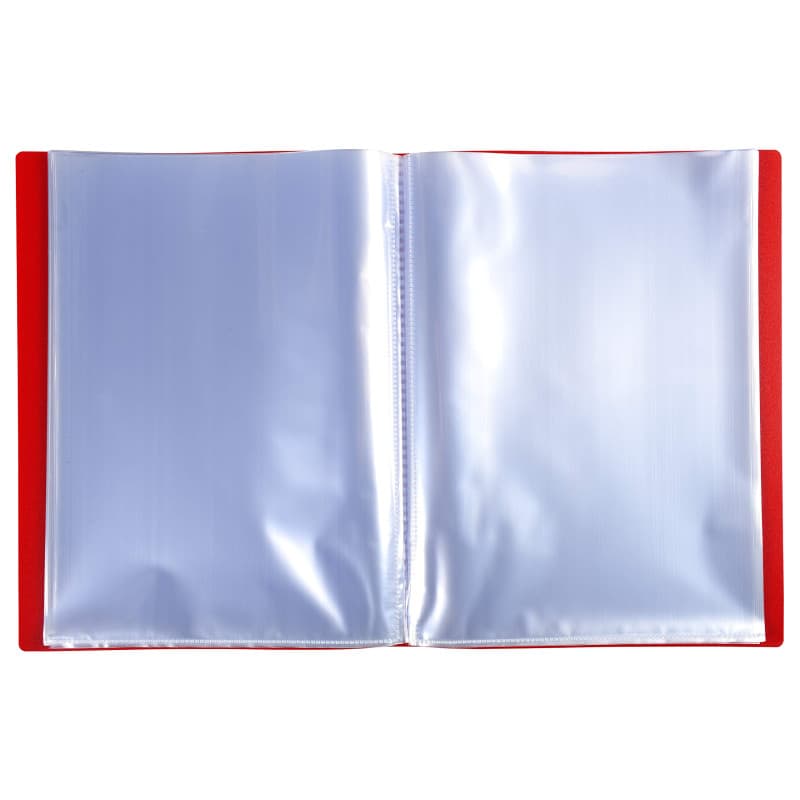 Exacompta Protège-documents OPAK Rouge - 8 Pochettes A4 Cristal