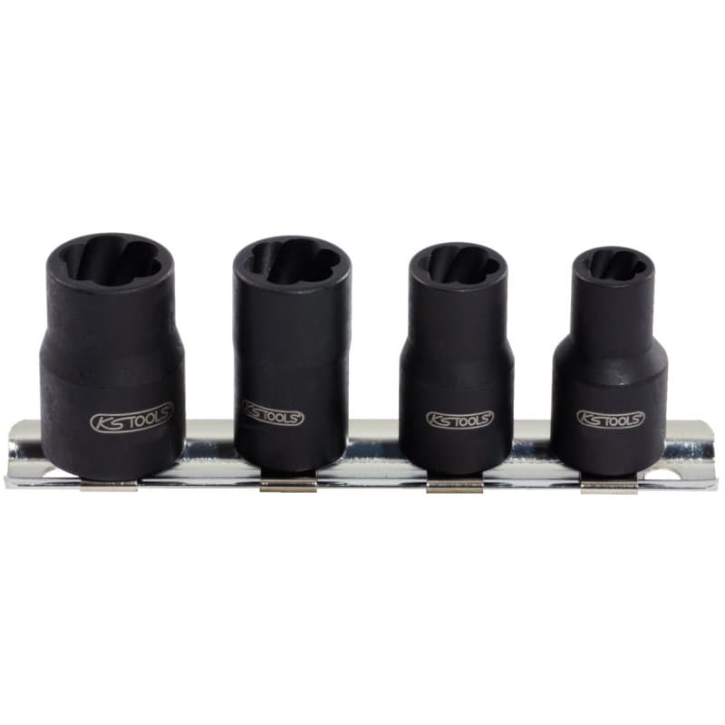 Jeu de douilles extracteur spirale KS Tools 1/4" - 4 pièces