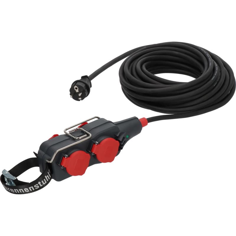 Bloc Multiprise Professionnel Brennenstuhl avec Rallonge 15m - 4 Prises IP54