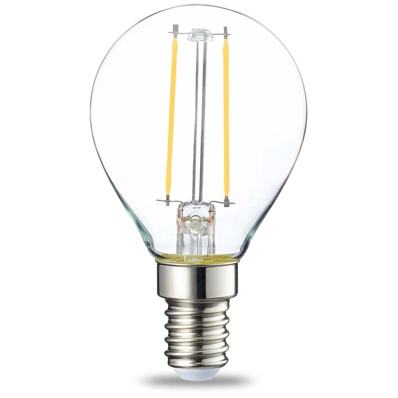 Lot de 6 Ampoules LED Rondes E14 2W Blanc Chaud - Amazon Basics