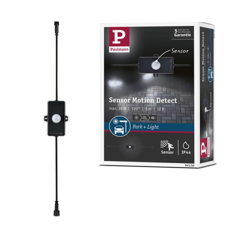 Détecteur de Mouvement Park & Light 12V Noir pour Éclairage Extérieur