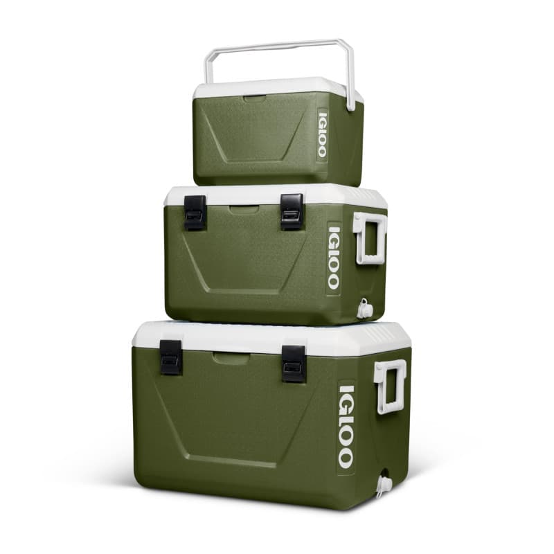 Ensemble de Glacières Empilables IGLOO - 55L, 27L et 11L pour Camping et Loisirs