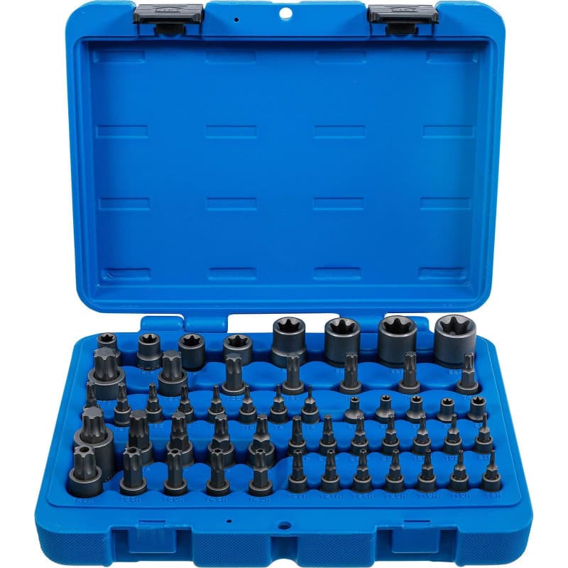 Jeu d'Embouts et Douilles BGS 9839 - 52 Pièces pour Torx et Torx Plus