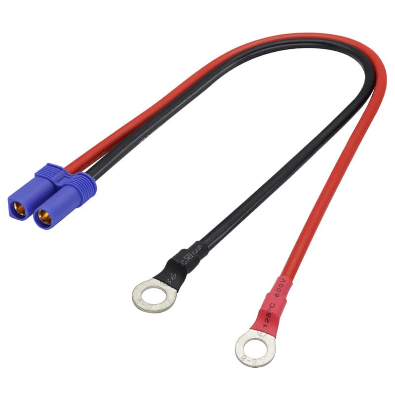 Câble EC5 vers Anneau Torique 40 cm - 10 AWG Rouge et Noir