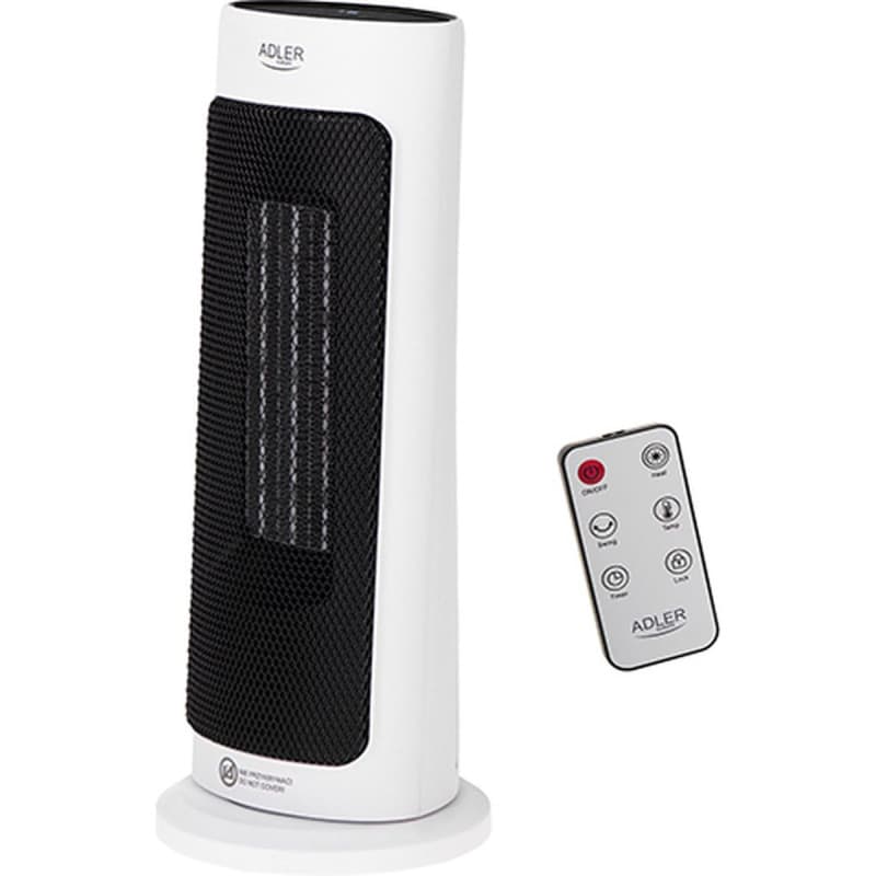 Radiateur Soufflant Économique 2000W avec Thermostat et Télécommande - Blanc