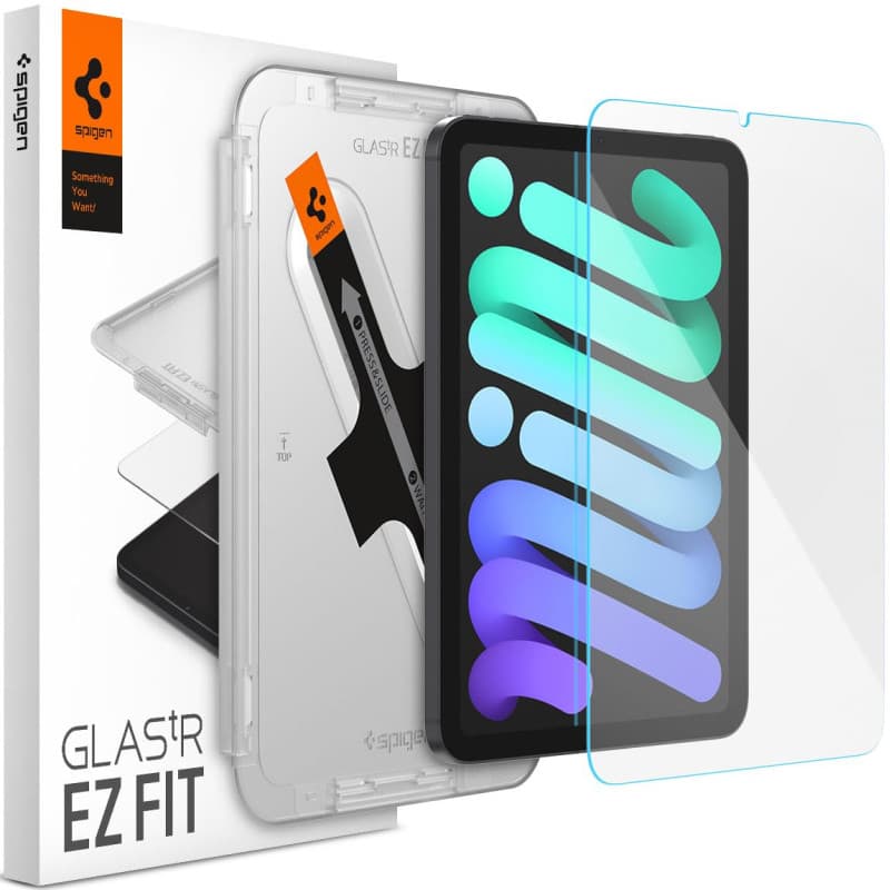 Spigen Glas.tR EZ Fit - Verre Trempé pour iPad Mini 6 et 7, Protection 9H